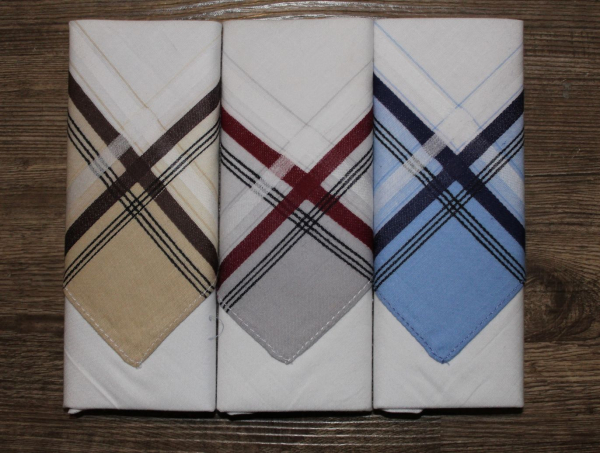 Stofftaschentuch für Herren aus 100 % Baumwolle, 41 x 41 cm, OEKO-TEX® zertifiziert